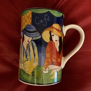 Coffee or Tea mug, Cafe Paris by Sango, beautiful colors, retired pattern.